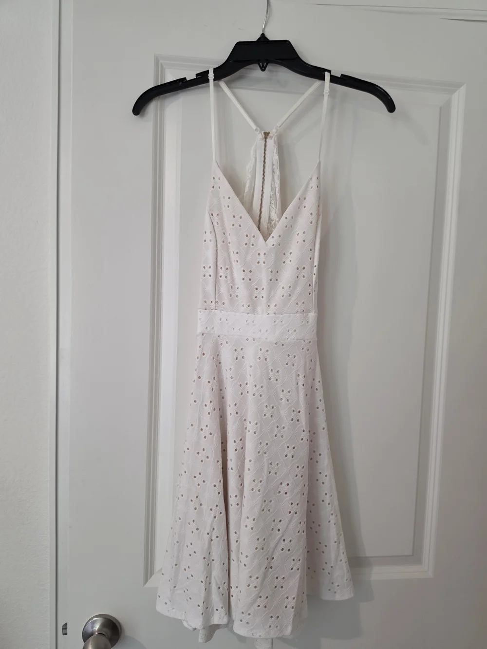 Studio 1940 Cream Eyelet Midi Dress with Tie-Back Straps - Picture 1 of 6